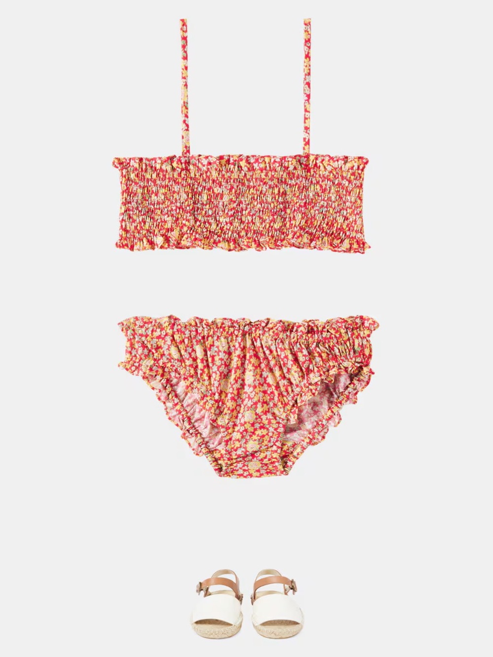 Bonpoint Finlay smocked floral bikini